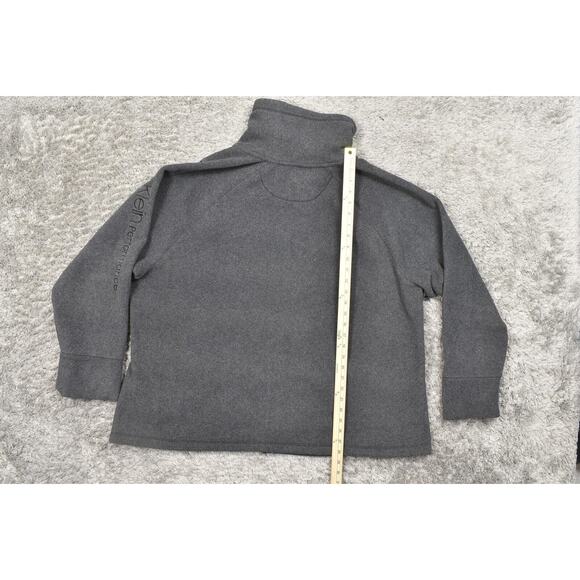 Calvin Klein Gray Basic Jacket 3X Plus Polyester Preowned Performance Fleece Zip - Picture 5 of 8